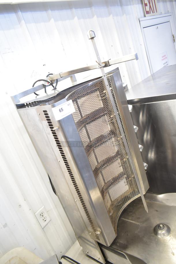 Inoksan Commercial Countertop Vertical Gyro Machine, 115V, 1 Phase, stainless steel, used condition with minor wear, item tag visible.