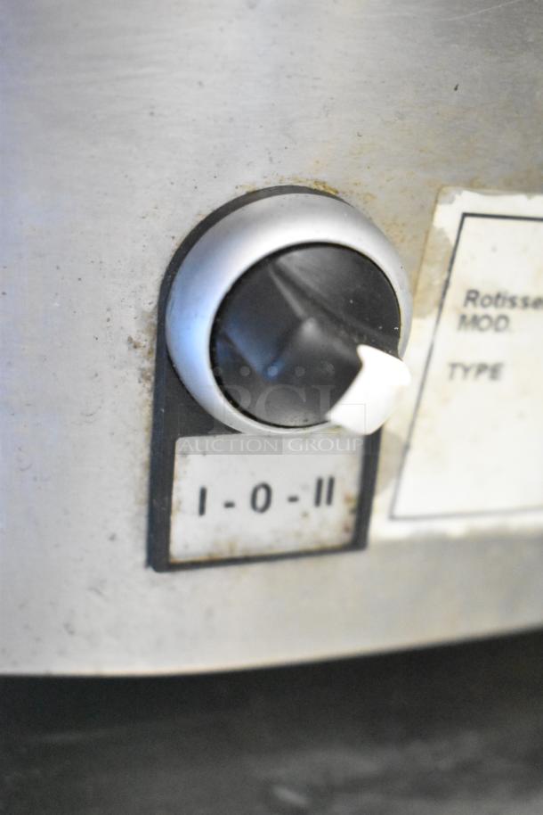 Inoksan Commercial Doner Grill, 115V, visible control knob with "I-0-II" settings, label partially visible.