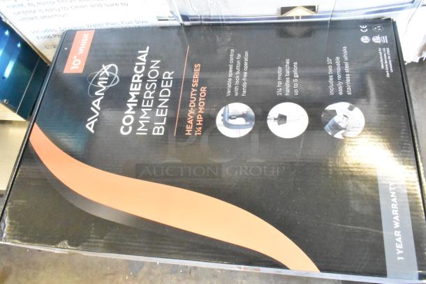 BRAND NEW 2024 AvaMix 928IBHDW10 Heavy-Duty Immersion Blender with 10" Whisk, 1 1/4 hp, 120V, Scratch and Dent.