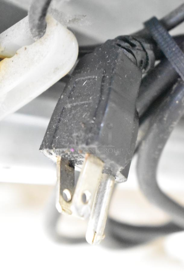 Power plug and cord for Summit SCR 1300 Single Door Reach In Cooler Merchandiser. 115 Volts, 1 Phase. Visible wear.