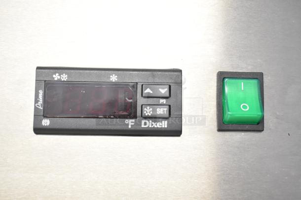 Kintera KBM1F freezer control panel with Dixell display and green power switch.