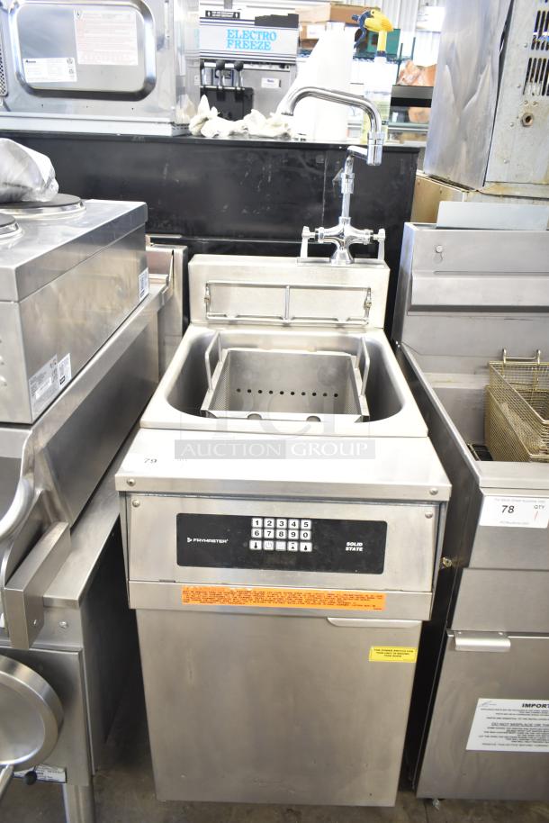 Frymaster 8CSC commercial electric pasta cooker, floor model, 208V, 3 phase, keypad control, solid state, stainless steel.