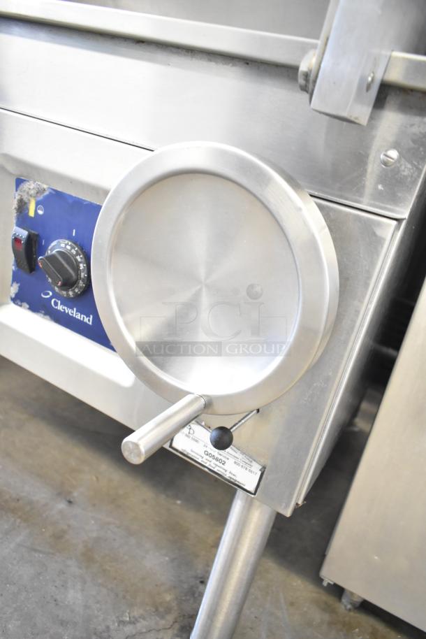 Cleveland BPAN-1001 commercial braising pan, floor style, stainless steel, visible control panel, good condition.