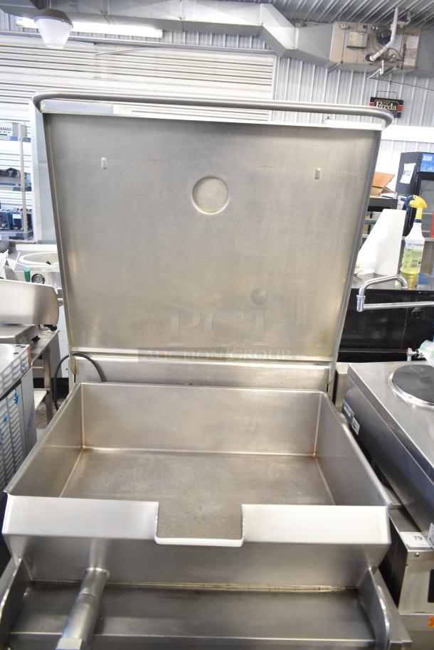 Cleveland BPAN-1001 commercial braising pan, stainless steel, floor style, good condition, ideal for large-scale cooking.