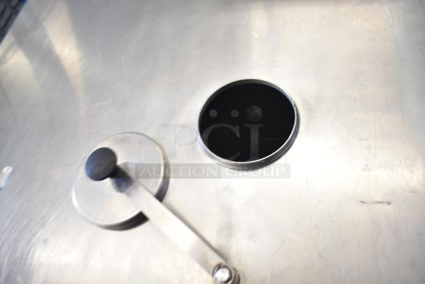 Cleveland BPAN-1001 commercial braising pan, stainless steel, floor style, visible handle, circular opening.