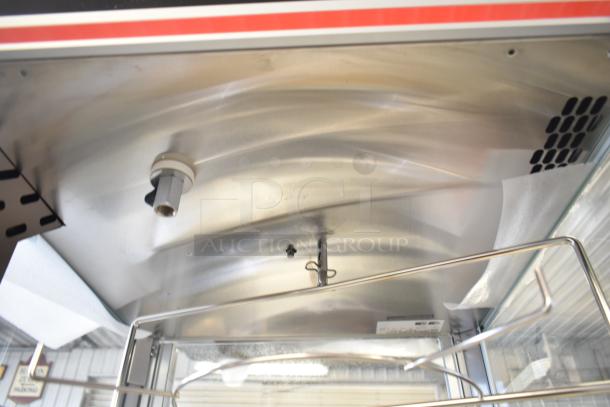 Hatco FSDT-2 Flav-R-Savor display cabinet, stainless interior, four-tier rack, 120V, new condition.