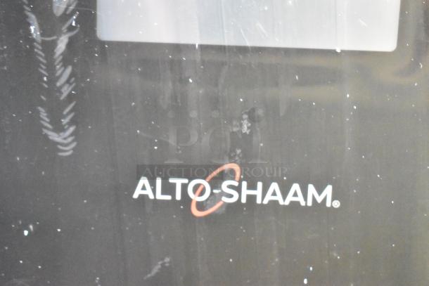 BRAND NEW 2022 Alto Shaam AR-7T Commercial Electric Rotisserie Oven, 380-415V, 1 Phase, logo view, pristine condition.