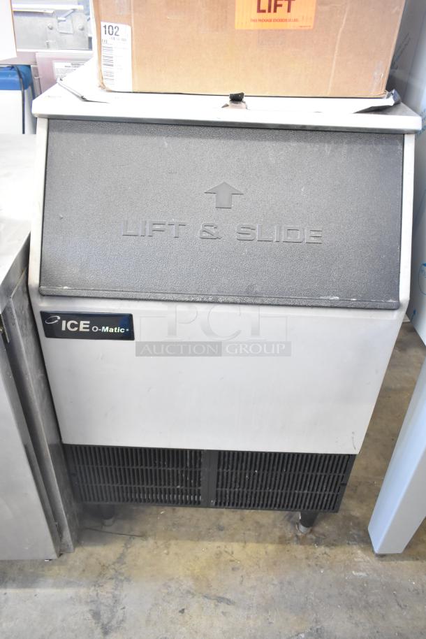 Ice-O-Matic ICEU220HA1 commercial undercounter ice machine, 115V, 1 phase. Features "Lift & Slide" lid, self-contained design.