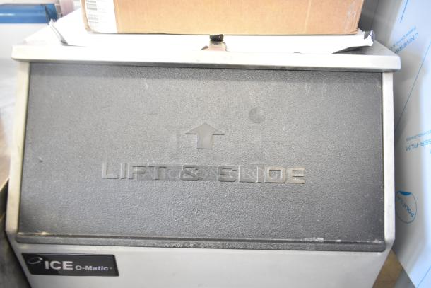 Ice-O-Matic ICEU220HA1 undercounter ice machine, self-contained, 115V, lift & slide front panel, commercial grade.