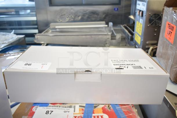 BRAND NEW 6952RCBOFI CLS 02-CEMRW Red LED Exit Sign/Emergency Light, adjustable arrows, Ni-Cad battery backup, 3.7/3.8W.