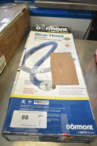 Brand new Dormont 1650KIT48 SnapFast 48" gas connector kit with elbows and restraining cable. Slight packaging wear.