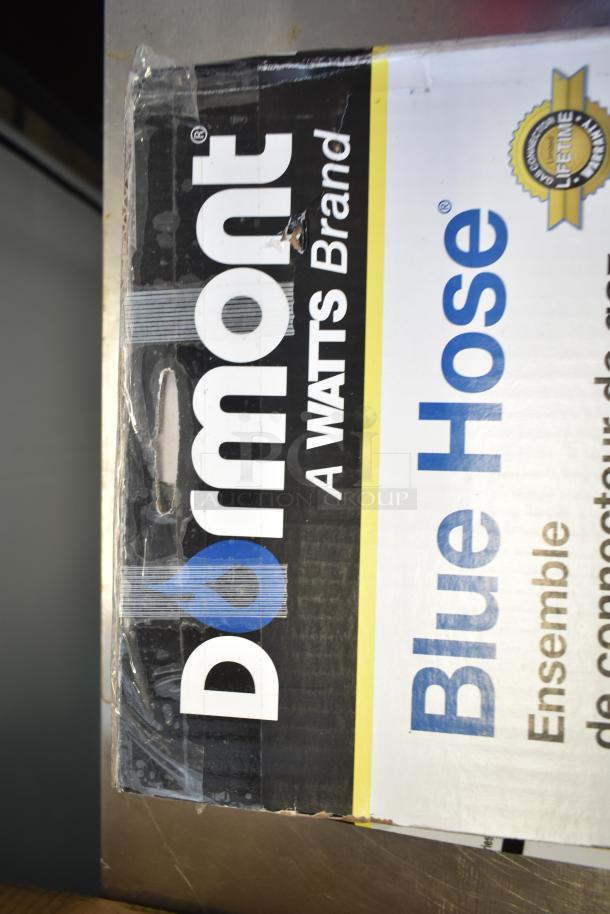 BRAND NEW Dormont 1650KIT48 SnapFast® 48" Gas Connector Kit, 1/2" diameter, includes two elbows, restraining cable. Box shows scratches.