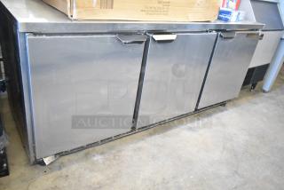Beverage Air WTR72AY 3-Door Commercial Undercounter Cooler, stainless steel, 115V, good condition.