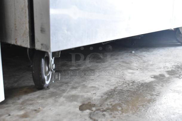 True TUC-48D-4 undercounter cooler on casters, 4 drawers, stainless steel, 115V, 1 phase. Commercial use.