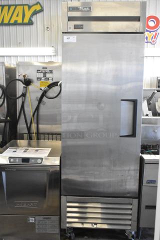 2018 True T-23F-HC Commercial Single Door Reach In Freezer on Commercial Casters. 115 Volts, 1 Phase. Tested and Working!