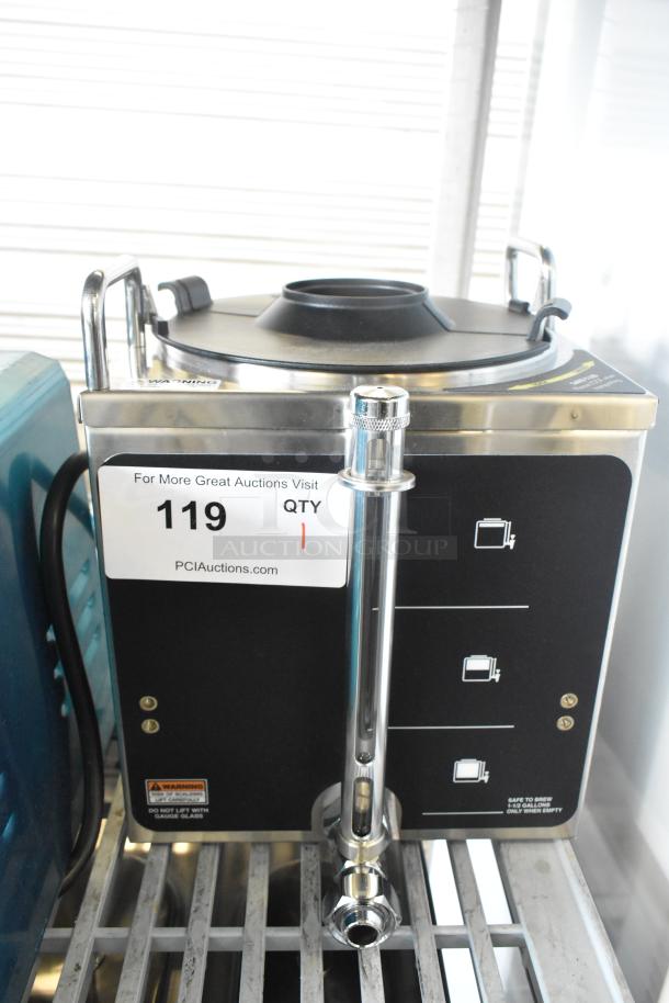 BRAND NEW Curtis GEM-3D 1.5 Gallon Satellite Coffee Server with Decaf Faucet, minor scratches, model GEM-3D.