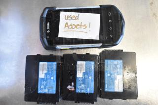Zebra unit with three batteries, marked "used assets." Includes visible labels indicating battery specifications.