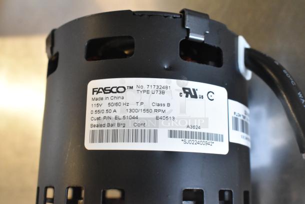 Brand new Ice-O-Matic 9161144-01S Kit Pump, 115V, 50/60Hz, label shows Fasco branding and specifications.