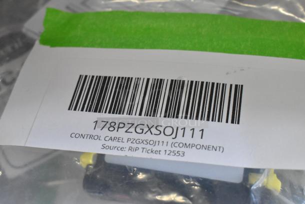 Control Carel PZGXSOJ111 component in packaging with visible barcode and label, new condition, source: RIP Ticket 12553.