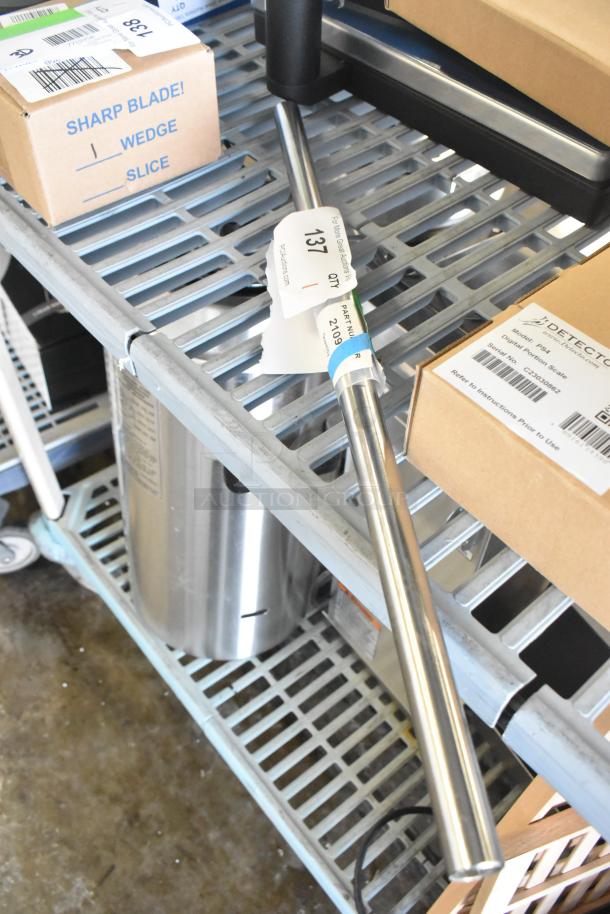 Brand new Blodgett 21097 door handle assembly, model HP21097. Scratch and dent condition, visible part number tag.