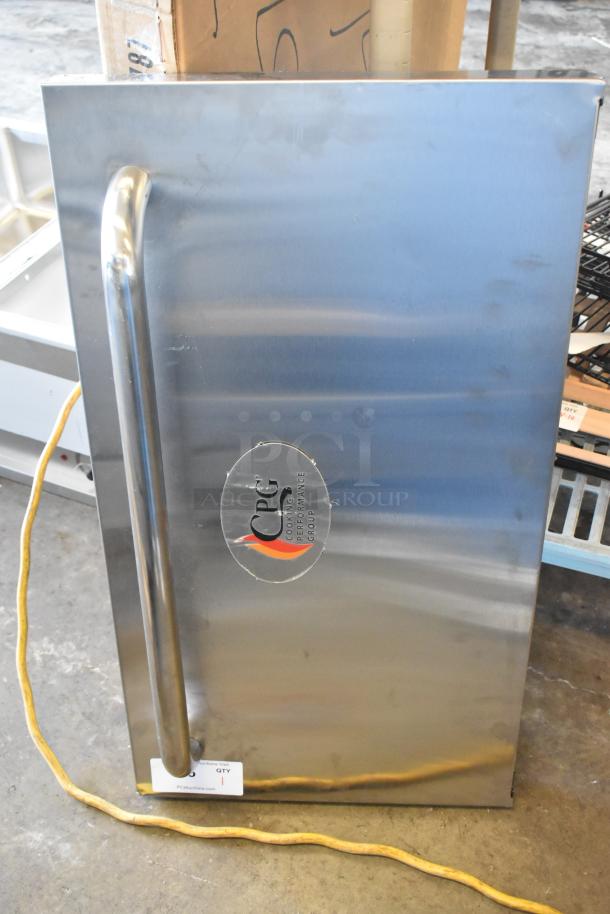 BRAND NEW SCRATCH AND DENT Cooking Performance Group CPG oven door, stainless steel, large handle, logo visible.