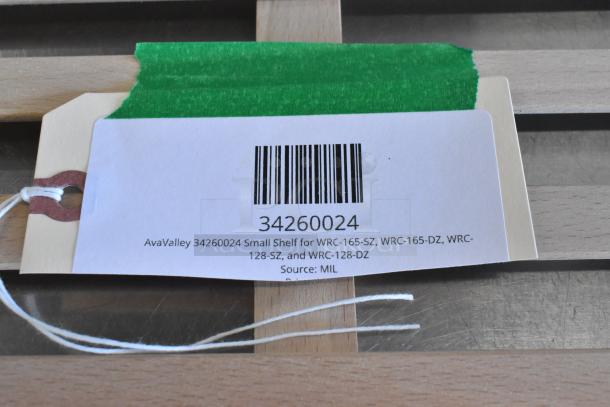 Barcode label on AvaValley small shelf for models WRC-165-SZ, WRC-165-DZ, WRC-128-SZ, WRC-128-DZ. New condition.