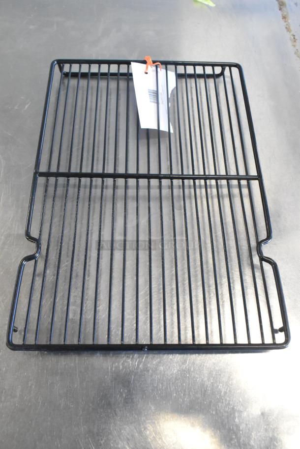 Steel wire rack with a label attached, part of 10 new scratch and dent items. Includes AvaValley racks/baskets.