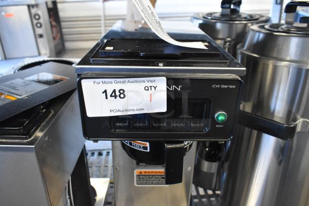 BRAND NEW SCRATCH AND DENT Bunn CW15-APS Pourover Airpot Coffee Brewer, Model 23001.0000, 120V, labeled "148," slight blemishes.