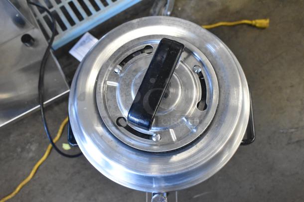 BRAND NEW 2024 Fetco TPD-30 Luxus 3 Gallon Stainless Steel Coffee Dispenser; minor scratches visible on lid.