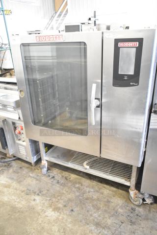 Blodgett 102/BCM2.10 Commercial Natural Gas Powered Combi Convection Oven on Commercial Casters.