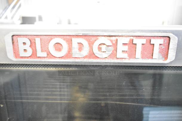 Blodgett 102/BCM2.10 commercial gas combi convection oven on casters, logo detail, stainless steel, excellent condition.