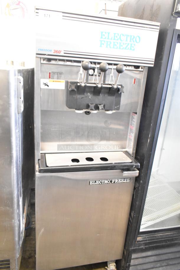 Electro Freeze 88T-RMT-137 soft serve ice cream machine, 2 flavor with twist, water-cooled, on casters, 208-230V, 1 phase.
