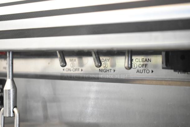 Electro Freeze 88T-RMT-137 controls showing mix, day-night, and clean settings on a soft serve ice cream machine.