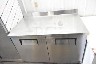 2017 True TWT-48F-HC commercial freezer. Stainless steel, two doors, commercial casters, 115V, 1 phase.