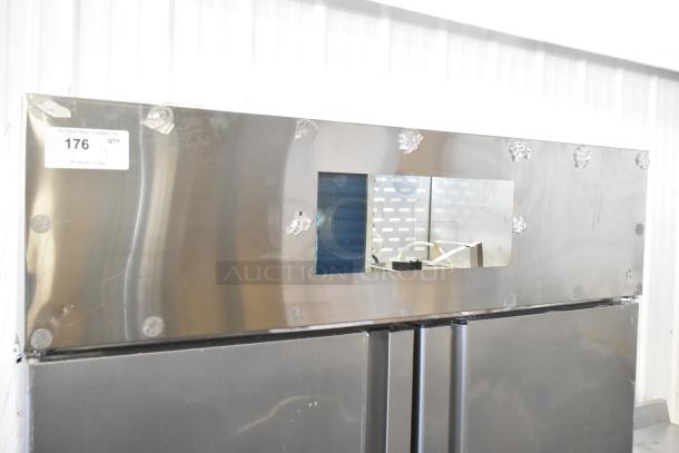 2021 COW800 Commercial 2 Door Reach-In Cooler, 115V, 1 Phase. Untested plug style. Features stainless exterior.