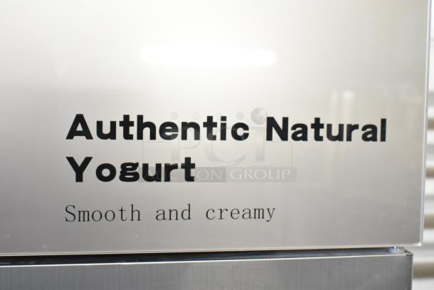 2021 COW800 2 Door Reach In Cooler; commercial model, 115V, 1 Phase, untested plug. "Authentic Natural Yogurt" label.