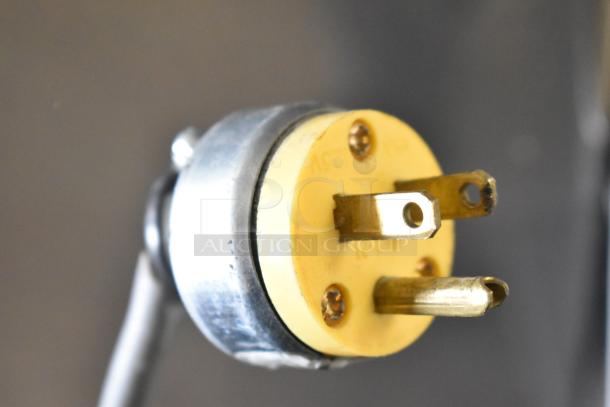 3-prong plug of 2021 COW800 commercial reach-in cooler, 115 volts, 1 phase, not tested due to plug style.