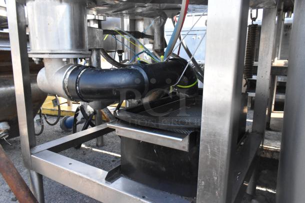 CMA AH-2 Commercial Pass Through Dishwasher undercarriage with visible plumbing and wiring; 115V, 1 Phase.