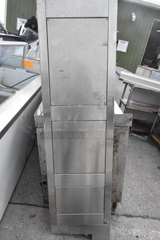 Stainless steel Hatco Warmer, industrial design, some surface wear, suitable for commercial use.