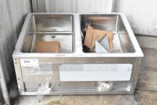 BRAND NEW SCRATCH AND DENT 2024 ServIt E-EST-2SW-CB Electric Steam Table, two pan sealed wells, 120V, 1 Phase.