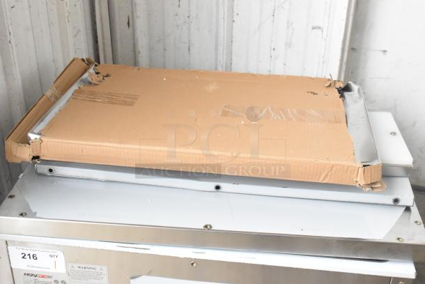 BRAND NEW ServIt E-EST-2SW-CB two pan electric steam table, 2024 model, with scratch and dent condition, in original packaging.