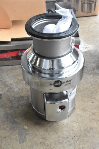 Brand new 2022 InSinkErator SS-200-35 commercial garbage disposer, stainless steel, 208/230/460V, 3 phase, minor scratches.