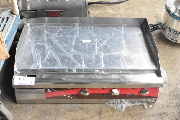 Brand new Avantco 177EG30N 30" electric countertop griddle, stainless steel, scratch and dent condition, 208/240V, 1 phase.