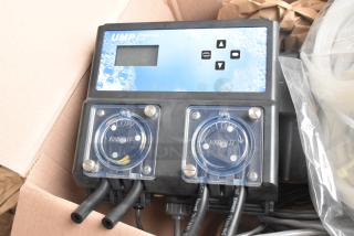 Brand new 2023 Knight UMP-300L warewash dispenser, 100-240V, 1 Phase. Digital display, dual flow meters, slight scratch and dent.