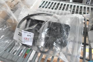 Clear poly bag containing Embraco XC4XD0FK and OL1653 metal pieces, labeled "2x" for auction lot 229.