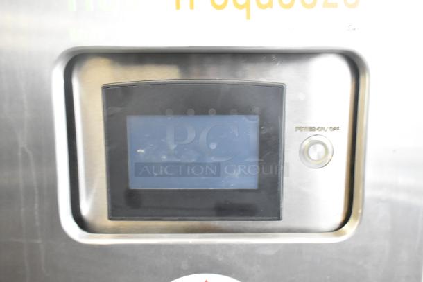 JBT 2ND-GEN-MFJ-HE Citrus Juicer, stainless steel with digital display and power button, on commercial casters, 115V, 1 Phase.