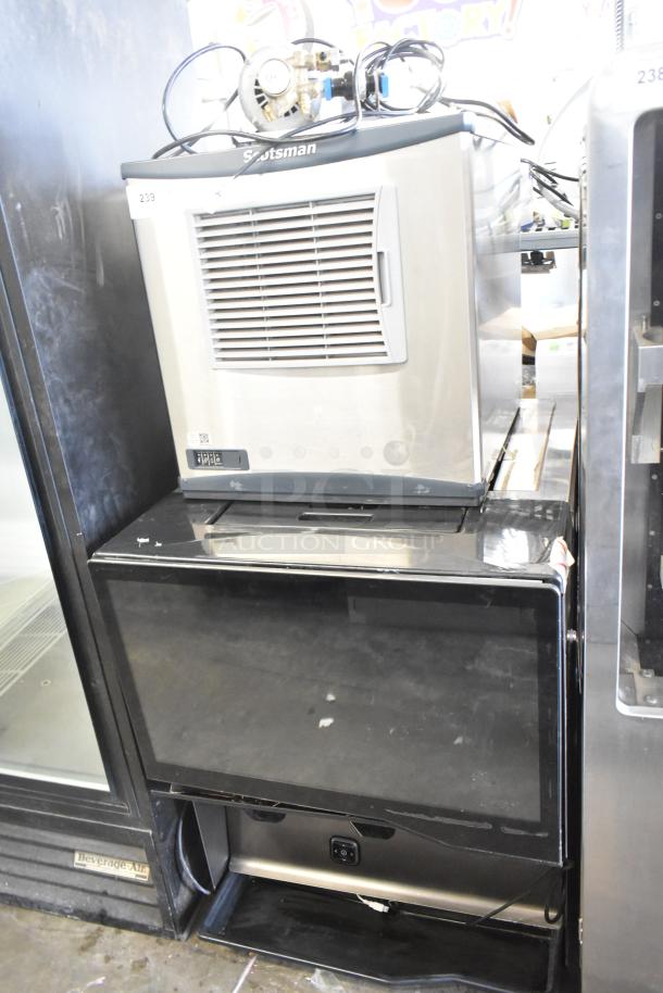 2022 Scotsman NH0622A-1B stainless steel ice head on Lancer TP30 beverage dispenser with touchscreen. 115V, 1 phase.