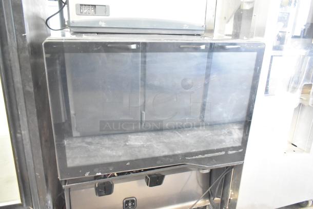 Stainless steel Scotsman NH0622A-1B ice head on Lancer TP30 beverage dispenser with touchscreen, mint condition, 115V.