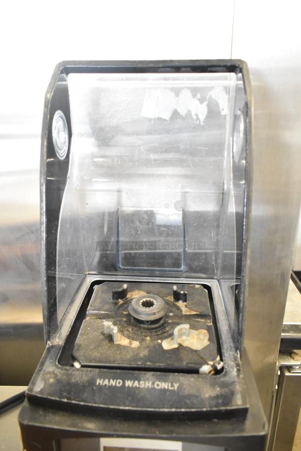 2022 Vita-Mix VM0145 countertop blender base, no pitcher. Features 115 volts, 1 phase, "Hand Wash Only" label.