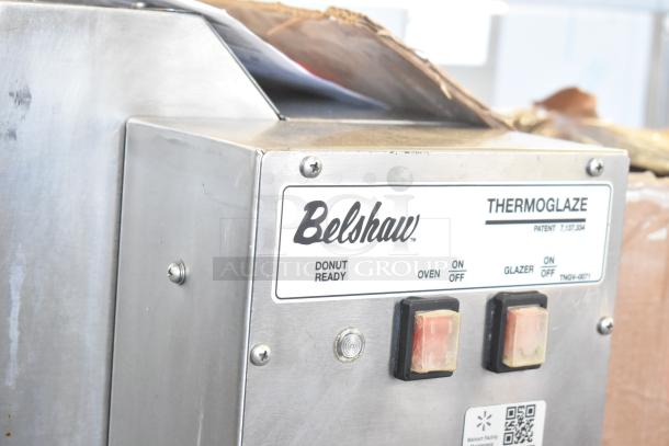 Belshaw Adamatic TG-50 Thermoglazing Station, stainless steel, commercial casters, 208V, 1 Phase, visible control panel.